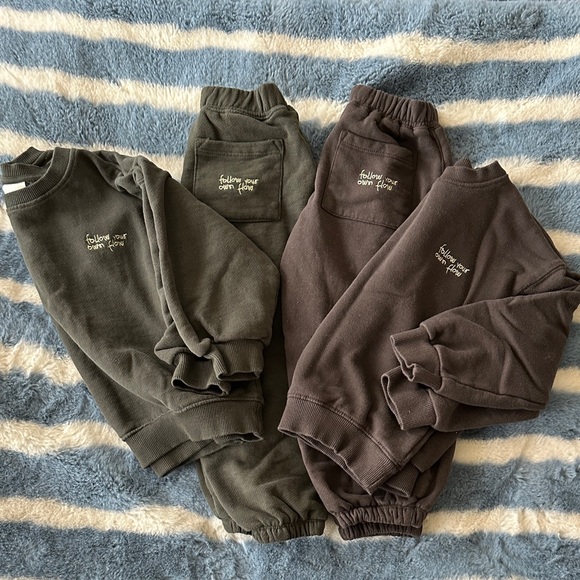 Zara Other - Zara Kids Sweatpants Set in Green and Grey